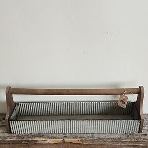 Rustic Metal and Wood Tray